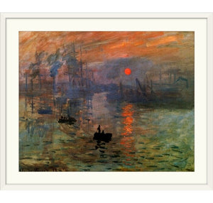 11" H x 14" W x 1.5" D Impression: Sunrise 1873 by Claude Monet -