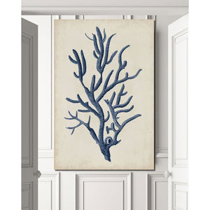 27" H x 18" W x 1.5" D Indigo Coral IV - Picture Frame Print 6233RR/GL