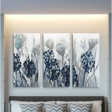 Load image into Gallery viewer, 40&quot; H x 60&quot; W x 1.5&quot; D Gray Indigo Field - Premium 3 Piece Wrapped Canvas Multi-Piece Image Print (SB52)
