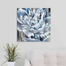 Load image into Gallery viewer, 24&quot; H x 24&quot; W x 1.25&quot; D Indigo Fleur III by Rikki Drotar - Painting on Canvas
