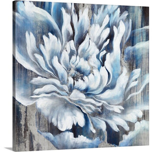 24" H x 24" W x 1.25" D Indigo Fleur III by Rikki Drotar - Painting on Canvas