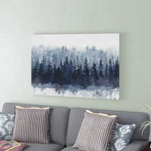 Load image into Gallery viewer, 32&quot; H x 48&quot; W x 1.5&quot; D Indigo Forest - Print on Canvas
