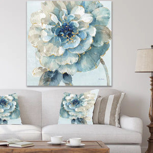46" H x 46" W x 1.5" D Indigold Watercolor Flower II - Wrapped Canvas Painting