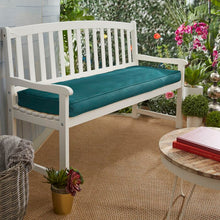 Load image into Gallery viewer, Teal Indoor/Outdoor Bench Cushion
