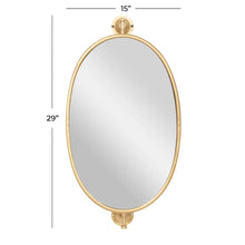 Load image into Gallery viewer, Black Wood Industrial Wall Mirror, Gold (SET OF 2)
