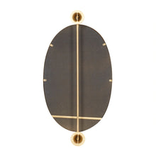 Load image into Gallery viewer, Black Wood Industrial Wall Mirror, Gold (SET OF 2)
