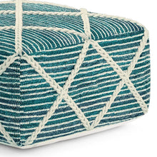 Load image into Gallery viewer, Ine 20&#39;&#39; Wide Square Geometric Pouf Ottoman
