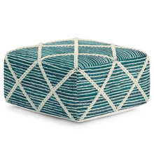 Load image into Gallery viewer, Ine 20&#39;&#39; Wide Square Geometric Pouf Ottoman
