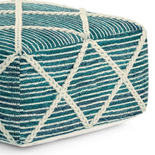 Load image into Gallery viewer, Ine 20&#39;&#39; Wide Square Geometric Pouf Ottoman
