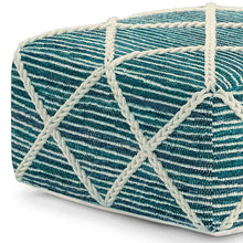 Load image into Gallery viewer, Ine 20&#39;&#39; Wide Square Geometric Pouf Ottoman
