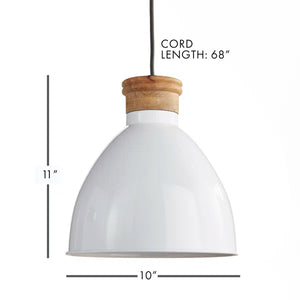 White Ingleside 1 - Light Single Bell Pendant