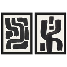Load image into Gallery viewer, 20&quot; H x 32&quot; W x 1&quot; D Ink Maze by Ejaaz Haniff 2 Piece Painting
