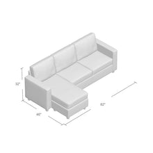 Load image into Gallery viewer, Insley 82&quot; Wide Reversible Sofa &amp; Chaise with Ottoman
