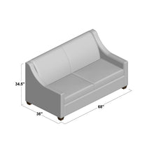Load image into Gallery viewer, Intersect 68&quot; Square Arm Sofa Bed with Reversible Cushions 921AH
