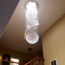 Load image into Gallery viewer, Io Glass Dimmable Geometric Chandelier, 79&#39;&#39; H X 24&#39;&#39; W X 24&#39;&#39; D
