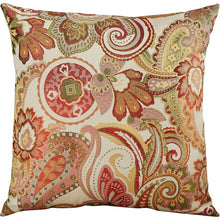 Load image into Gallery viewer, 16.5&quot; x 16.5&quot; White/Burgandy/Green Iolanthe Square Throw Pillow (Set of 2) GL1127
