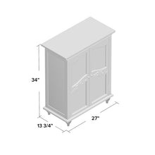 Load image into Gallery viewer, Ione 27" W x 34" H x 13.75" D Free-Standing Bathroom Cabinet White #1425HW

