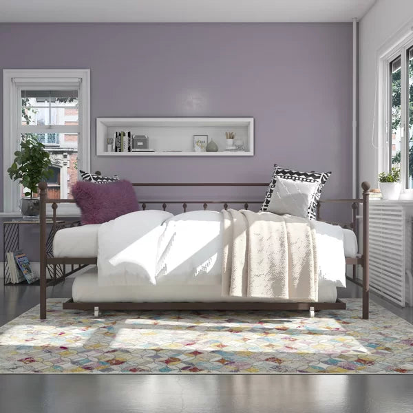 Queen Bronze Ione Steel Daybed with Trundle *AS-IS*
