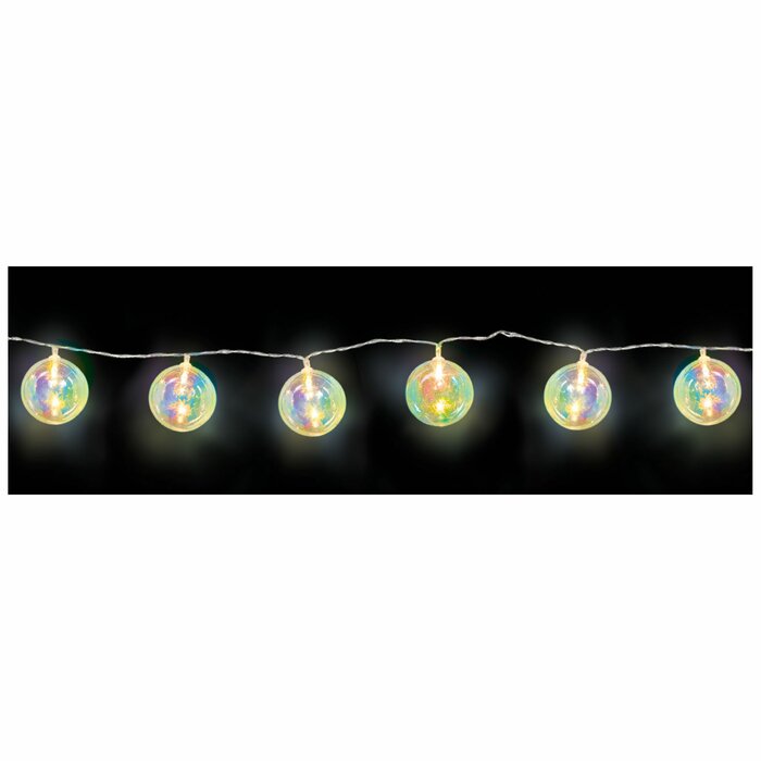 Iridescent LED 69 ft. 10-Light Globe String Light 194ms