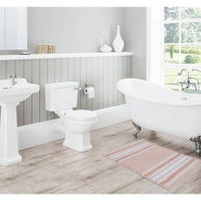 Load image into Gallery viewer, Irvine Blush Rectangular Polyester Non-Slip Striped Bath Rug #910ND
