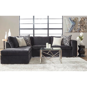 Isaacs 112" Left Hand Facing Sectional Ultimate Ebony