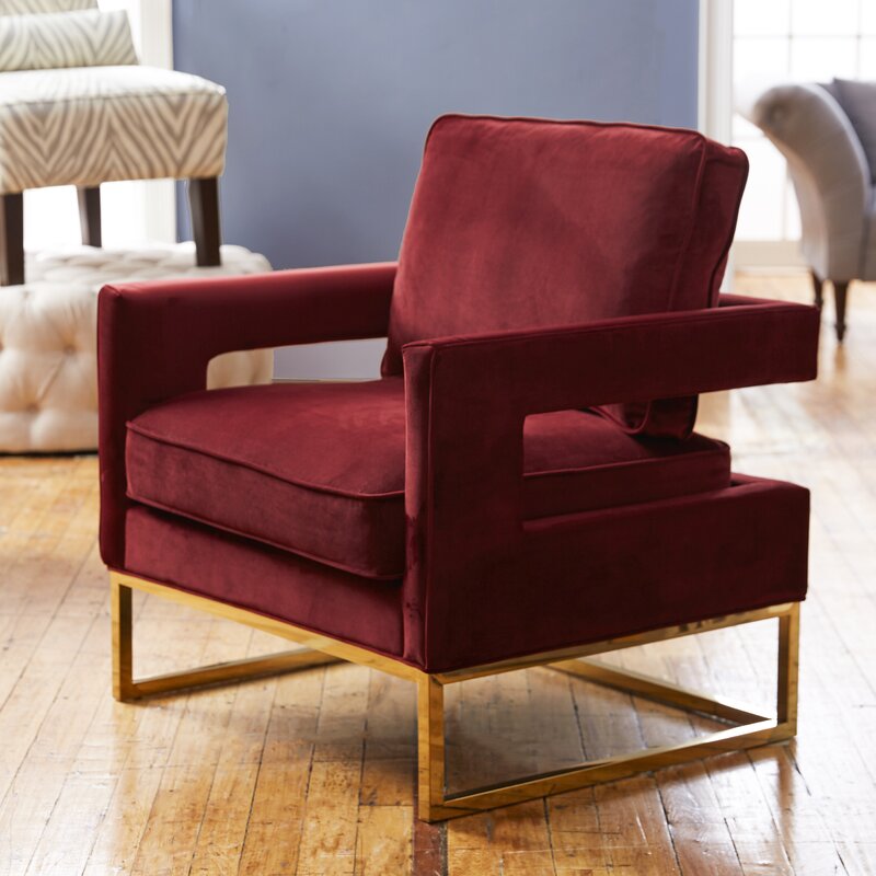 Isabel 33.5'' Wide Velvet Armchair 2565AH