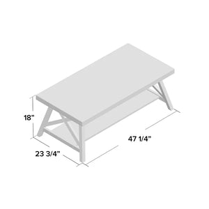 Isakson Trestle Coffee Table with Storage