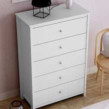 Load image into Gallery viewer, Matt White Isenbert 5 Drawer 31.5&#39;&#39; W Dresser
