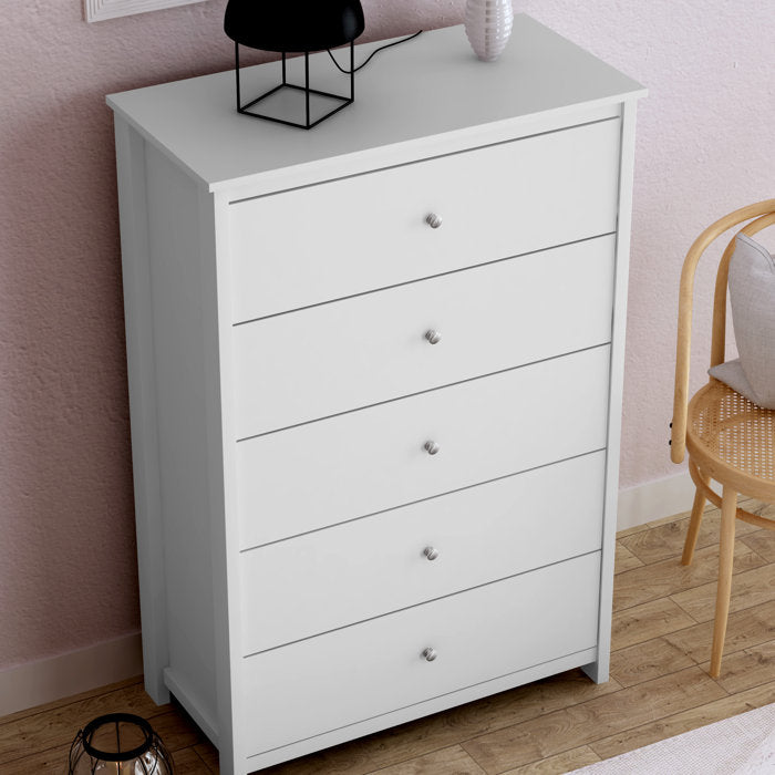 Matt White Isenbert 5 Drawer 31.5'' W Dresser