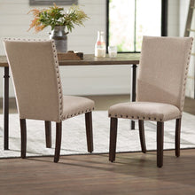 Load image into Gallery viewer, Ismay Linen Upholstered Dining Chair in Beige (Set of 2) #892HW
