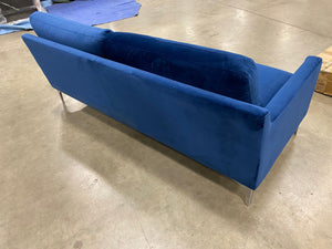 118.89" Wide Velvet Sofa & Chaise