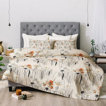 Load image into Gallery viewer, King Comforter + 2 King Shams Iveta Abolina Gray/Orange Microfiber Modern &amp; Contemporary Comforter Set
