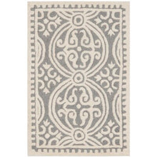 Load image into Gallery viewer, Brunswick Handmade Tufted Wool Silver/Ivory Area Rug 619CDR

