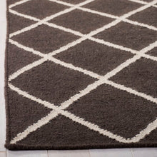 Load image into Gallery viewer, Danbury Handmade Flatweave Wool Brown/Ivory Rug 3605RR
