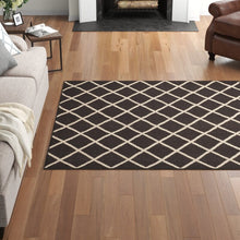 Load image into Gallery viewer, Danbury Handmade Flatweave Wool Brown/Ivory Rug 3605RR
