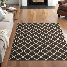 Load image into Gallery viewer, Danbury Handmade Flatweave Wool Brown/Ivory Rug 3605RR
