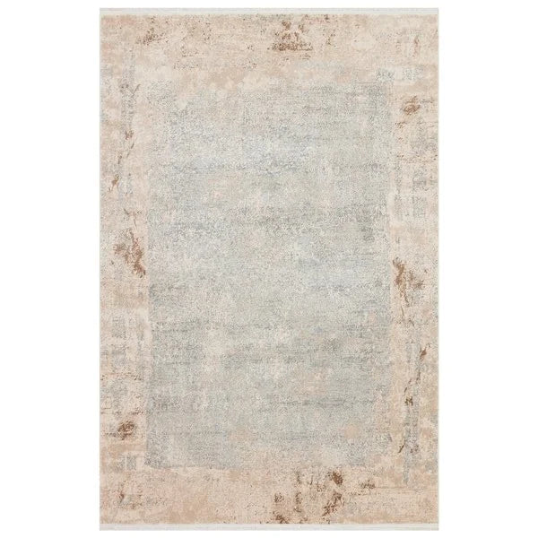 Iyeisha Abstract Machine Woven Area Rug in Beige 2'8