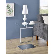 Load image into Gallery viewer, Izayah 24&#39;&#39; Tall Glass Pedestal End Table

