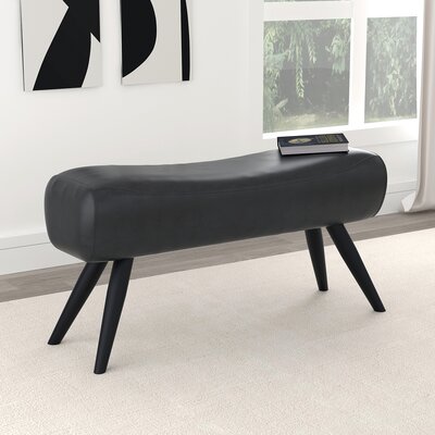 Gray Izzie Leather Bench
