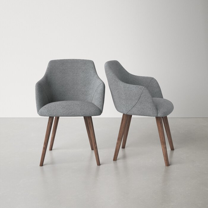 Sunday Dark Gray Jace Arm Chair (Set of 2)