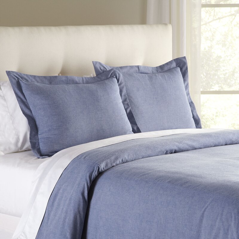 Jackie Chambray Single Reversible QUEEN Duvet Cover 2163CDR