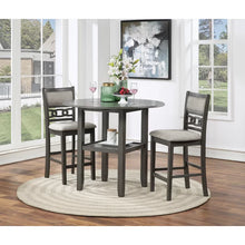 Load image into Gallery viewer, 37.75&#39;&#39; H x 15.75&#39;&#39; W x 21.25&#39;&#39; D Gray Jackins Counter Height Drop Leaf Solid Wood Dining Set
