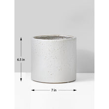 Load image into Gallery viewer, 6.5&quot; H x 7&quot; W x 7&quot; D Jacksonville White Indoor / Outdoor Ceramic Table Vase (Set of 2) 3156AH
