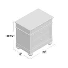 Load image into Gallery viewer, Jaclin 2 - Drawer Solid Wood Nightstand Dove Gray
