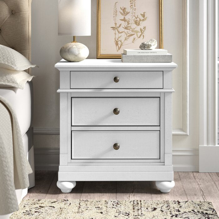 Jaclin 2 - Drawer Solid Wood Nightstand (SB814)