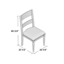 Load image into Gallery viewer, Jaclin Linen Ladder Back Side Chair in Linen/Off-White (Set of 2) 7358RR
