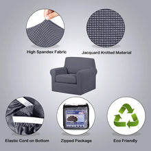 Load image into Gallery viewer, Jacquard Box Cushion Armchair Slipcover
