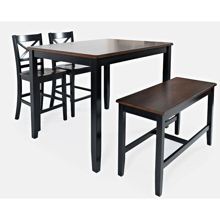 Jagger 4 - Piece Counter Height Acacia Solid Wood Dining Set (SB1443)