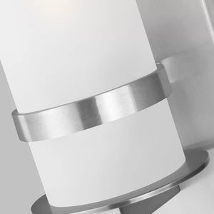 14" H x 4.5" W x 4.25" D Jaimey Frosted Glass Outdoor Flush Mount