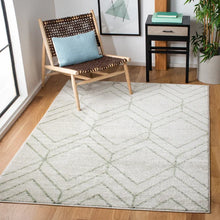 Load image into Gallery viewer, Jakes Geometric Ivory/Sage Area Rug 5'1 x 7'6"
